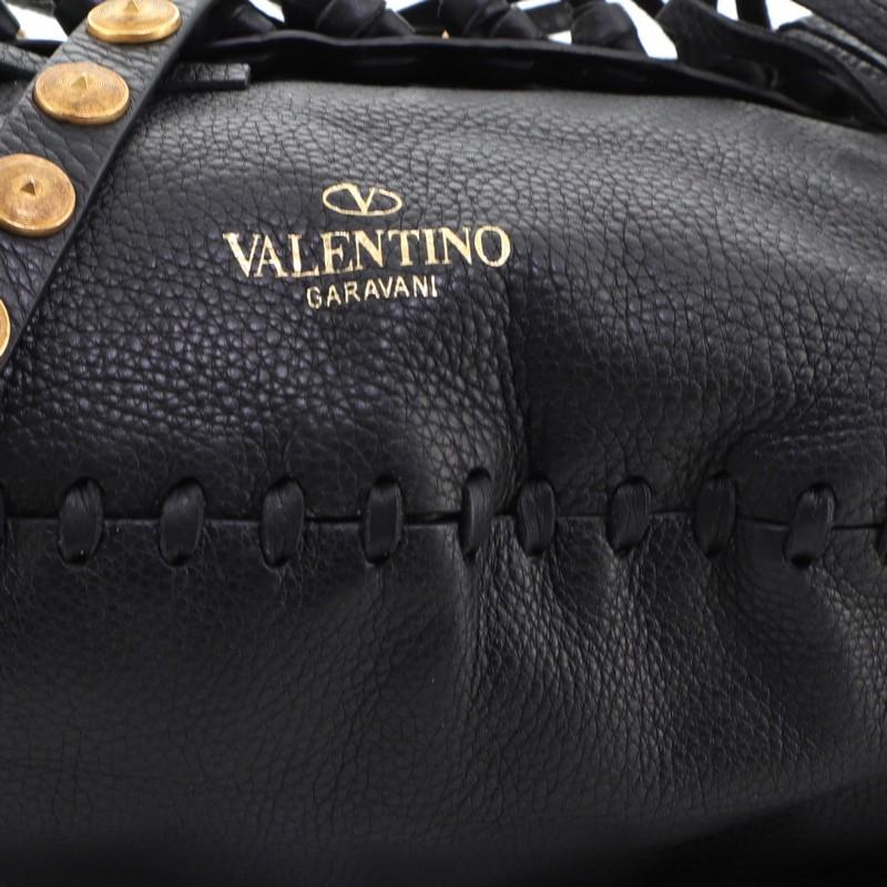 Valentino C-Rockee Fringe Hobo Studded Leather Large 4