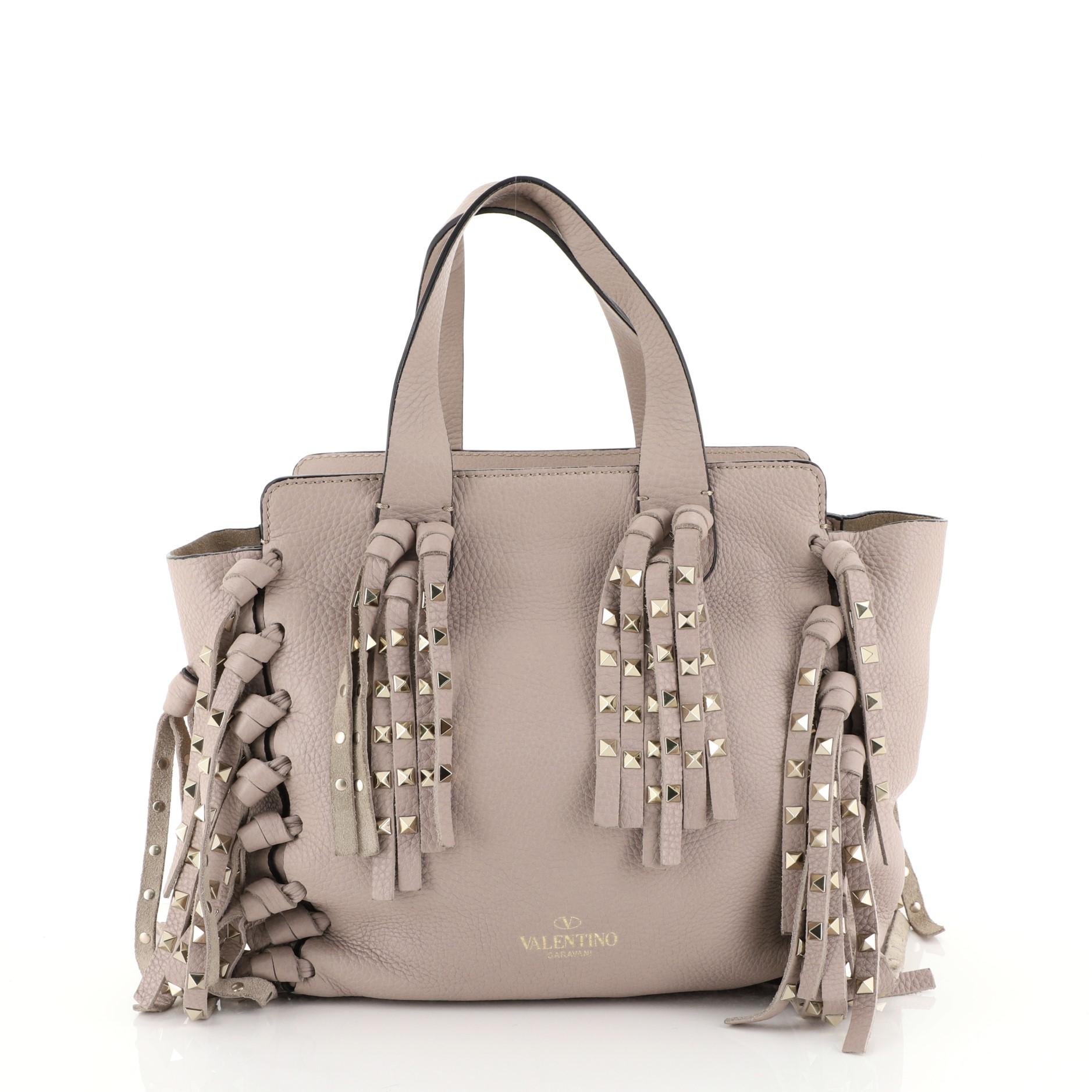valentino c rockee fringe tote