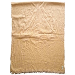 Valentino Cachemire and Silk Golden Embroidered Scarf