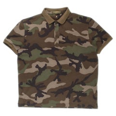 Valentino - T-shirt polo camouflage homme « Army Camo », taille M (runs S/M)