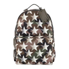 Valentino Camouflage Backpack Nylon and Leather Large