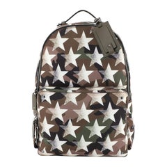 Valentino Camouflage Backpack Nylon and Leather Large