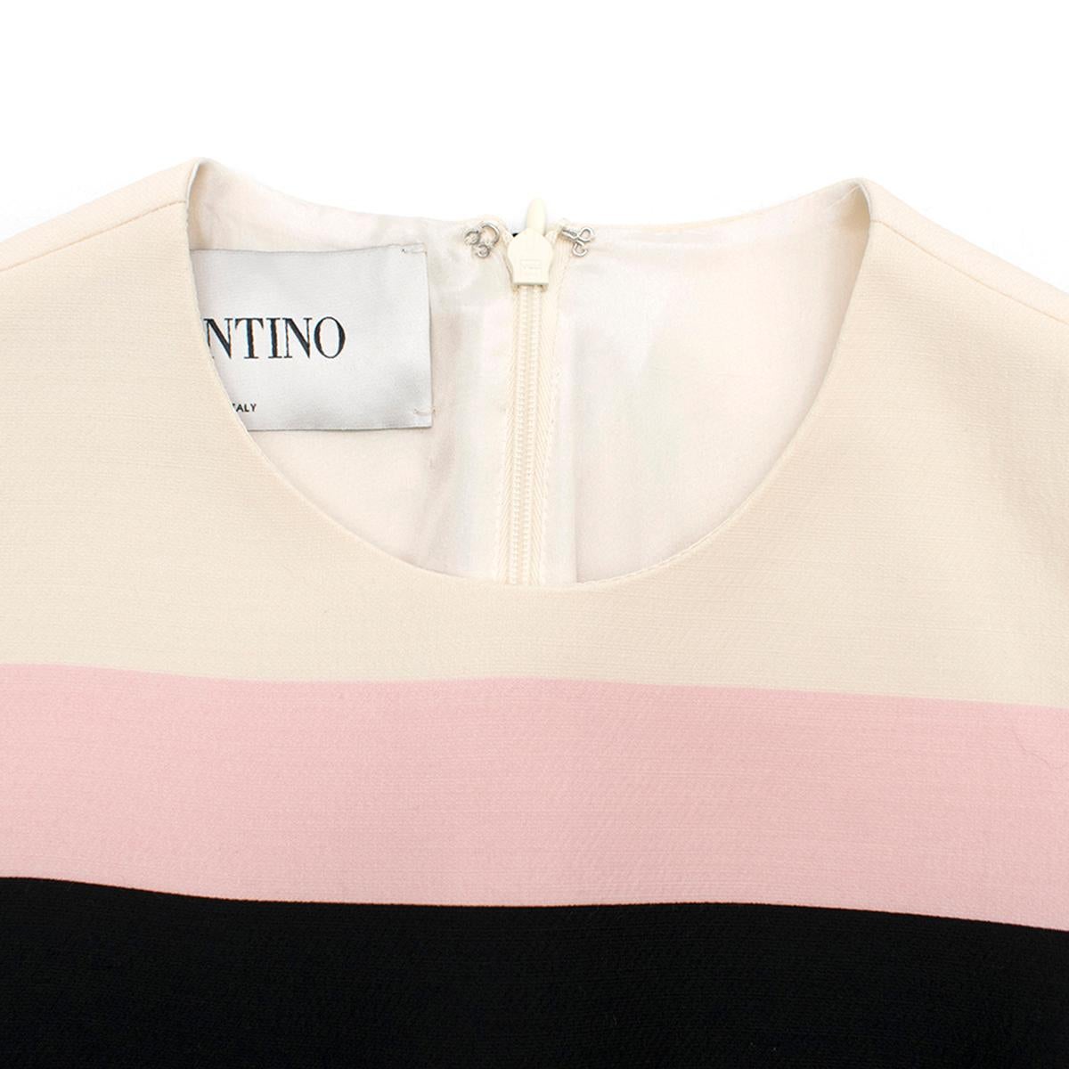 valentino black and white striped dress