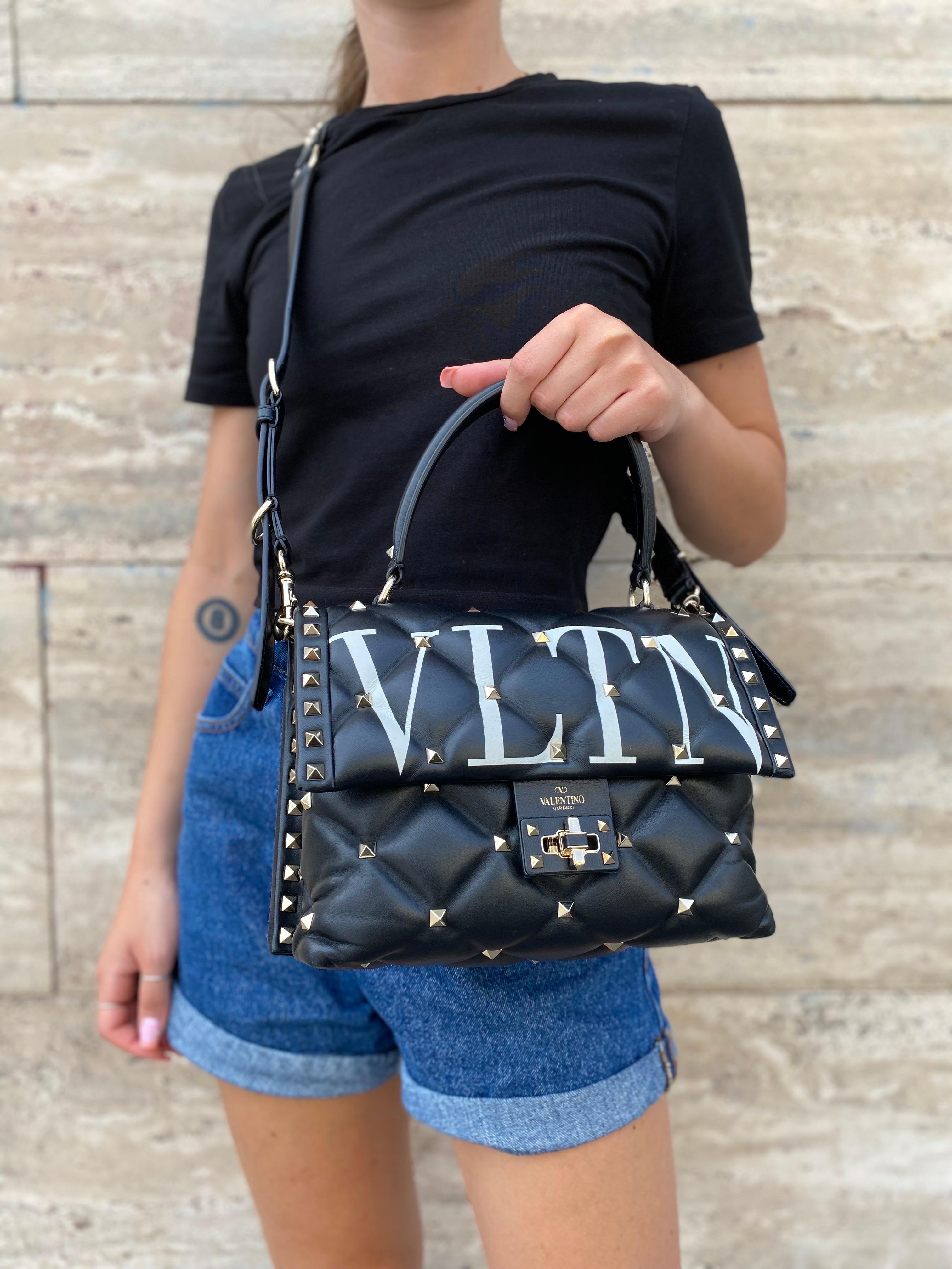Valentino Candystud Black Handbag 4