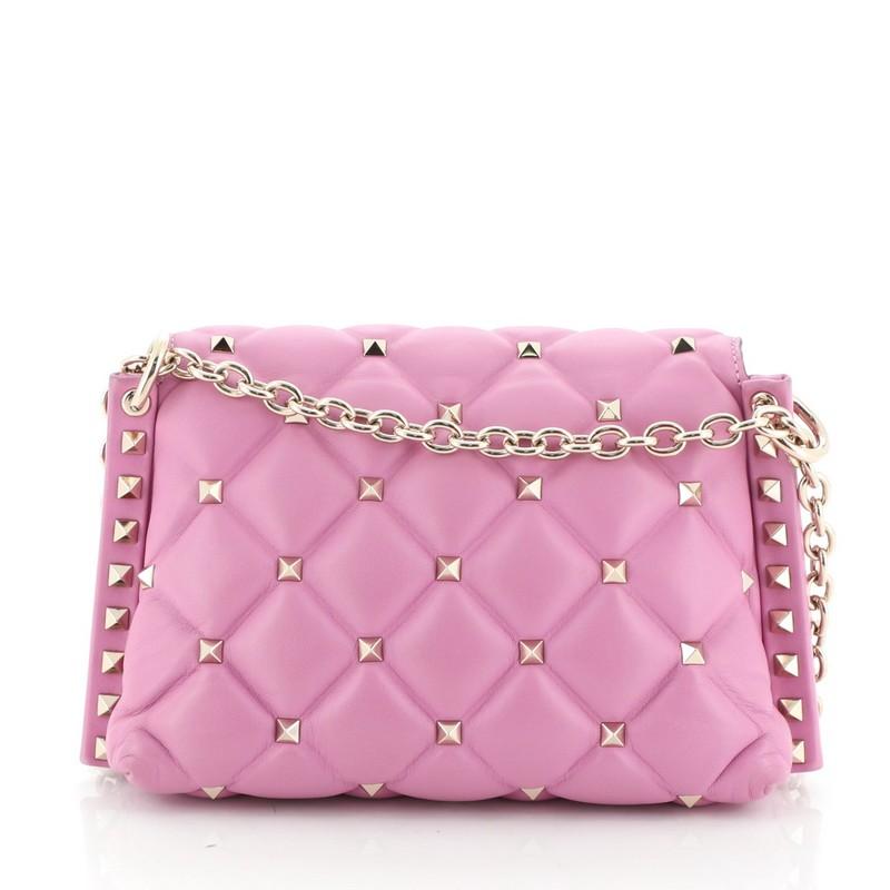 Purple Valentino Candystud Crossbody Bag Leather Large