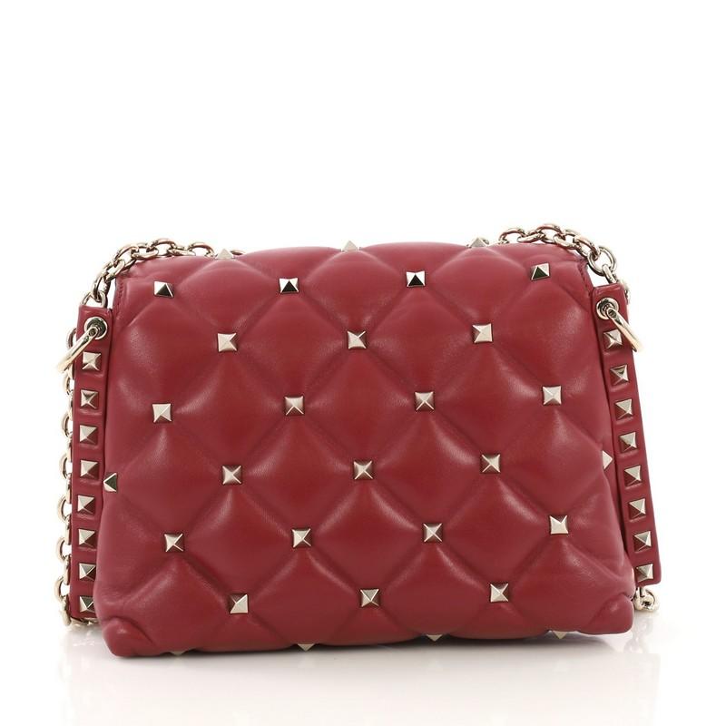 Valentino Candystud Crossbody Bag Leather Large In Good Condition In NY, NY