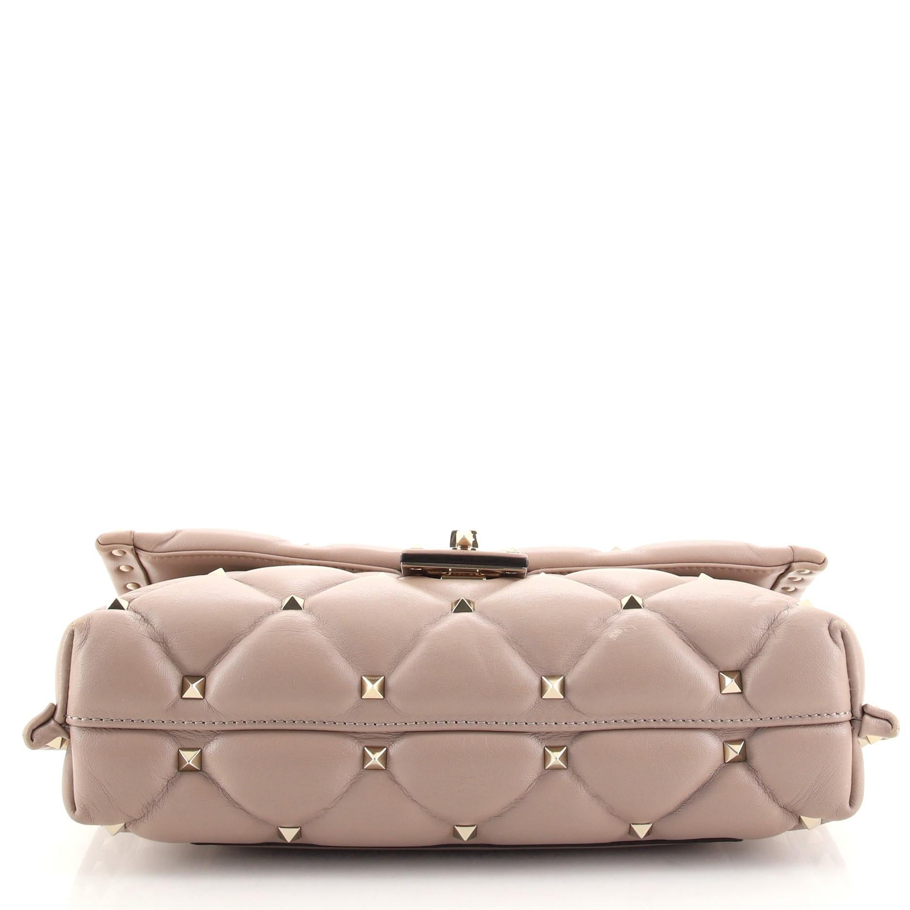 Valentino Candystud Crossbody Bag Leather Medium In Good Condition In NY, NY