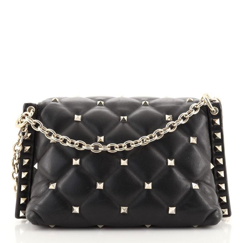 Black Valentino Candystud Crossbody Bag Leather Small