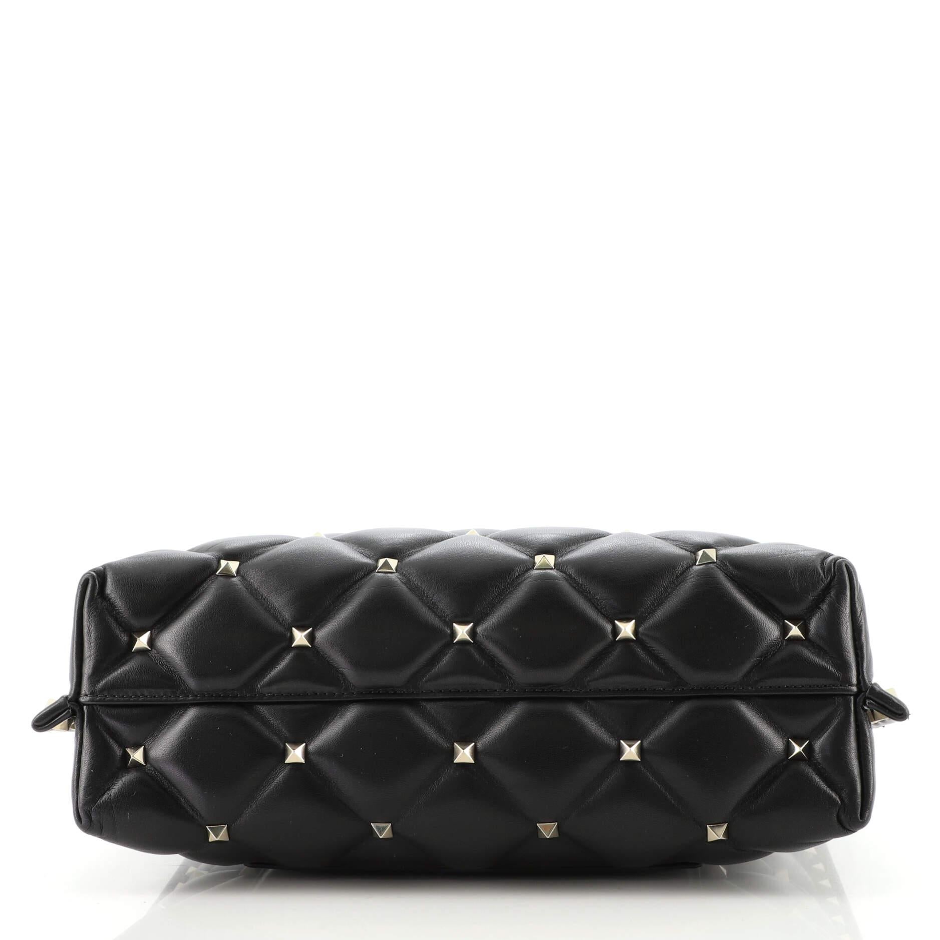 Black Valentino Candystud Messenger Bag Leather Large