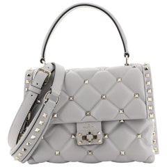 Valentino Candystud Top Handle Bag Leather Medium