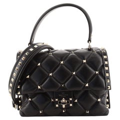 Valentino Candystud Top Handle Bag Leather Medium