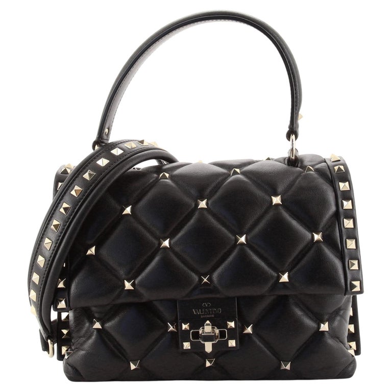 Valentino Candystud Top Handle Bag Leather Medium at 1stDibs