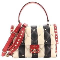 Valentino Candystud Top Handle Bag Leather Medium