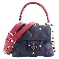 Valentino Candystud Top Handle Bag Leather Mini