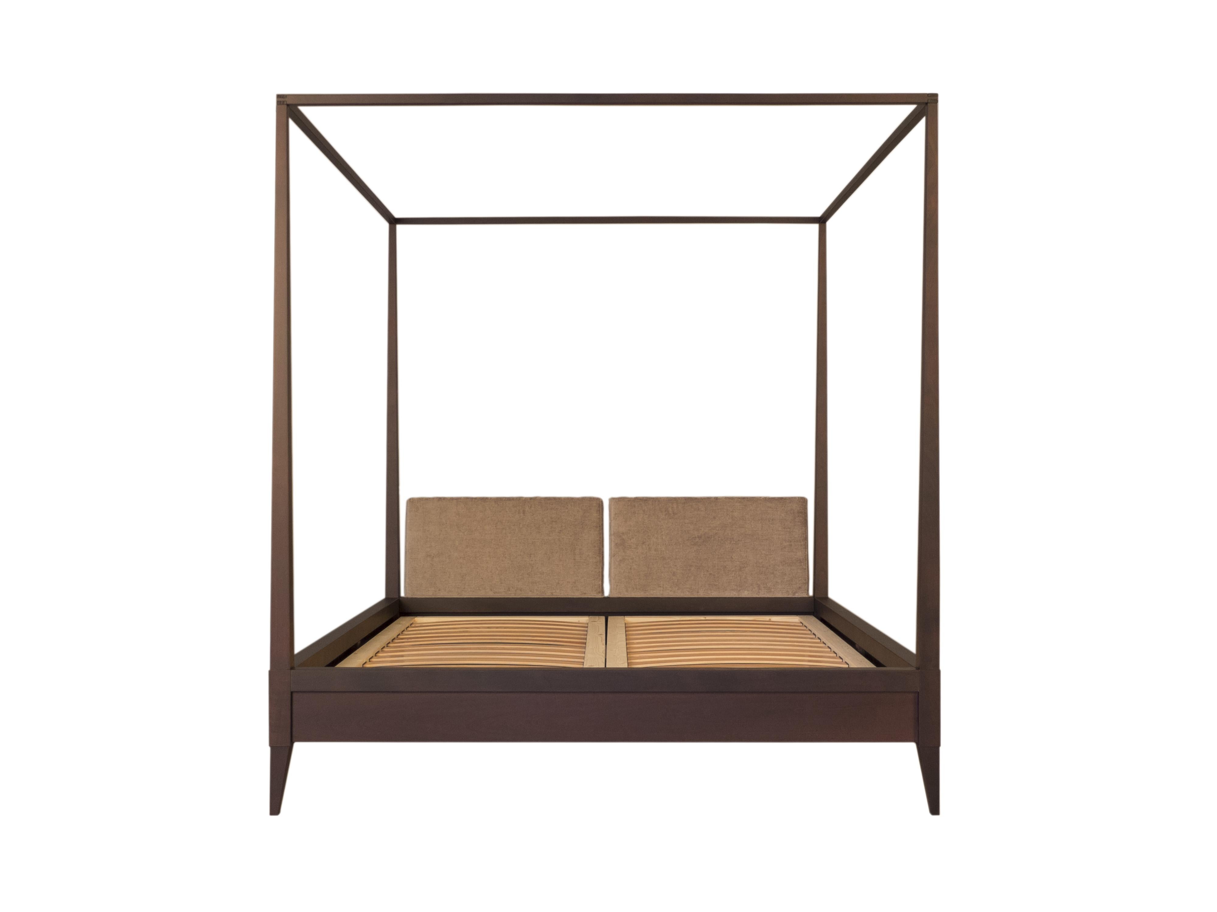 Valentino Canopy Bed Made of Cherrywood with Upholstered Headboard, by Morelato In New Condition In Salizzole, IT