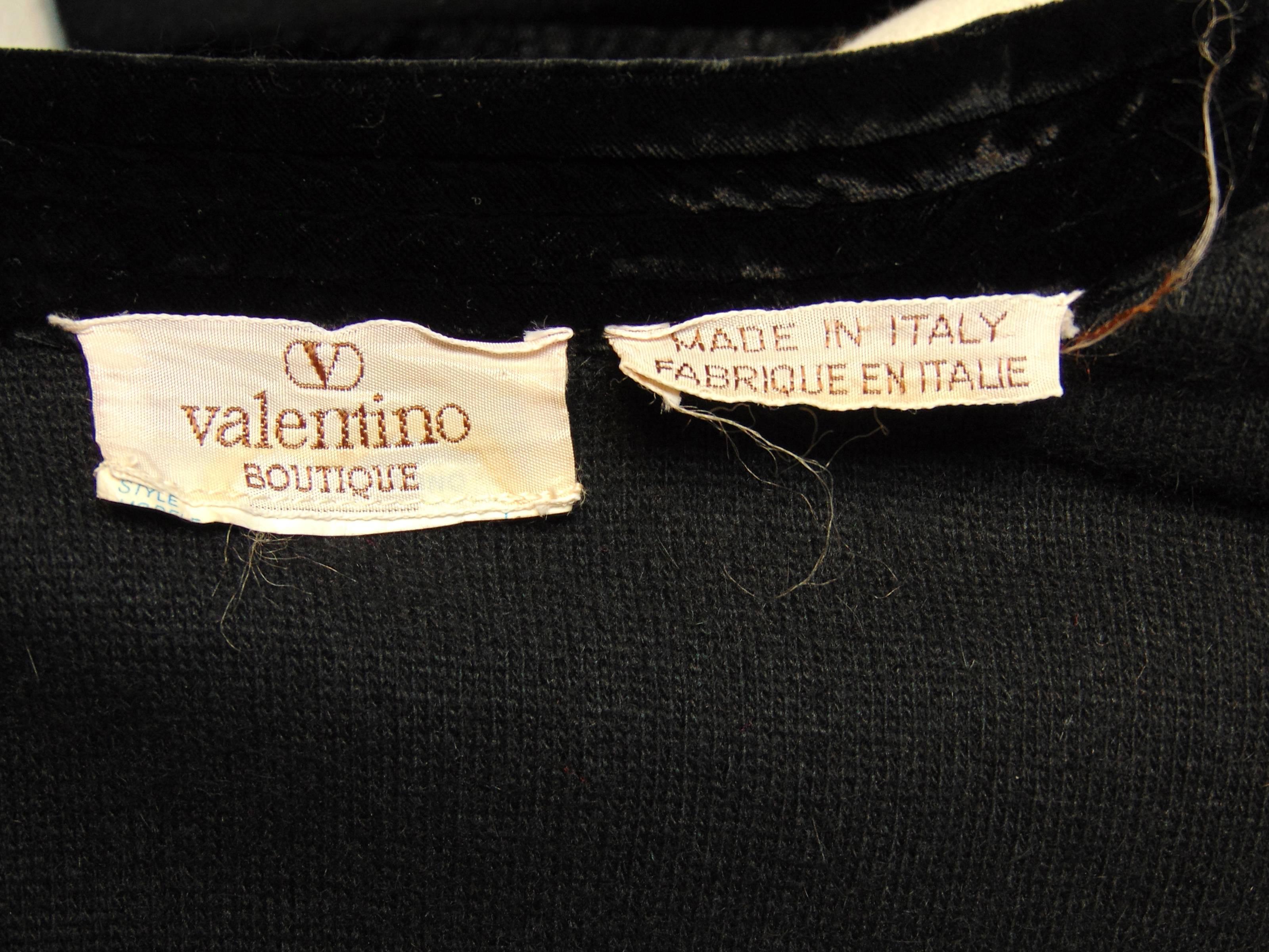 Valentino Cape Black Angora Wool Knit High Collar Caplet Vintage 1980s OSFM For Sale 4