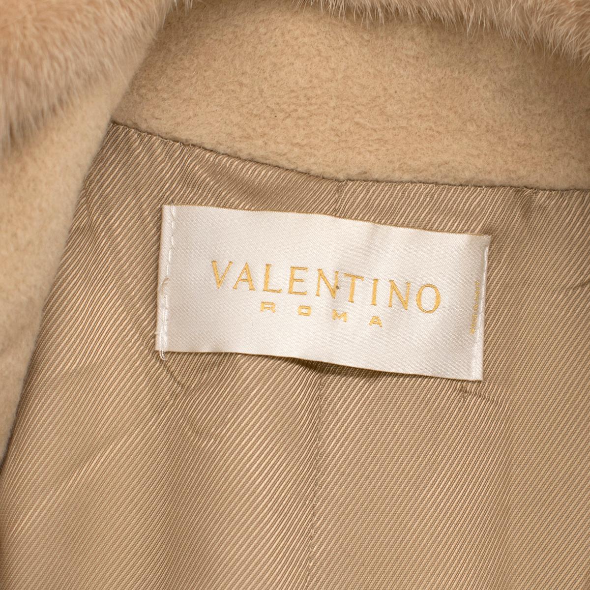 Women's Valentino Cashmere & Angora Wool Blend Mink Fur Trim High Neck Coat 6