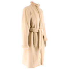 Valentino Cachemire & Angora Wool Blend Mink Fur Trim Trim High Neck Coat 6