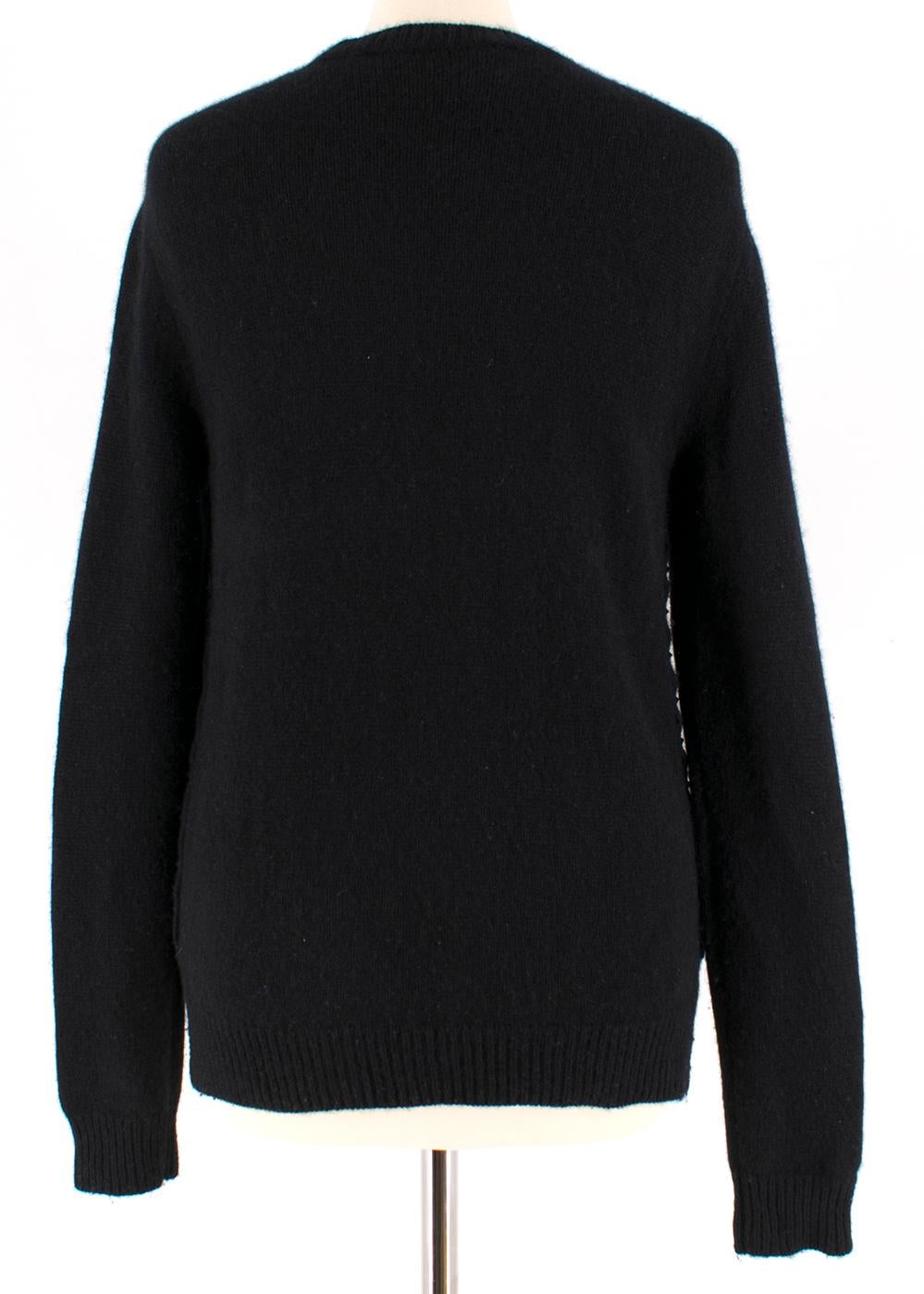 Valentino Cashmere Black Rockstud Knit Sweater S In Good Condition For Sale In London, GB