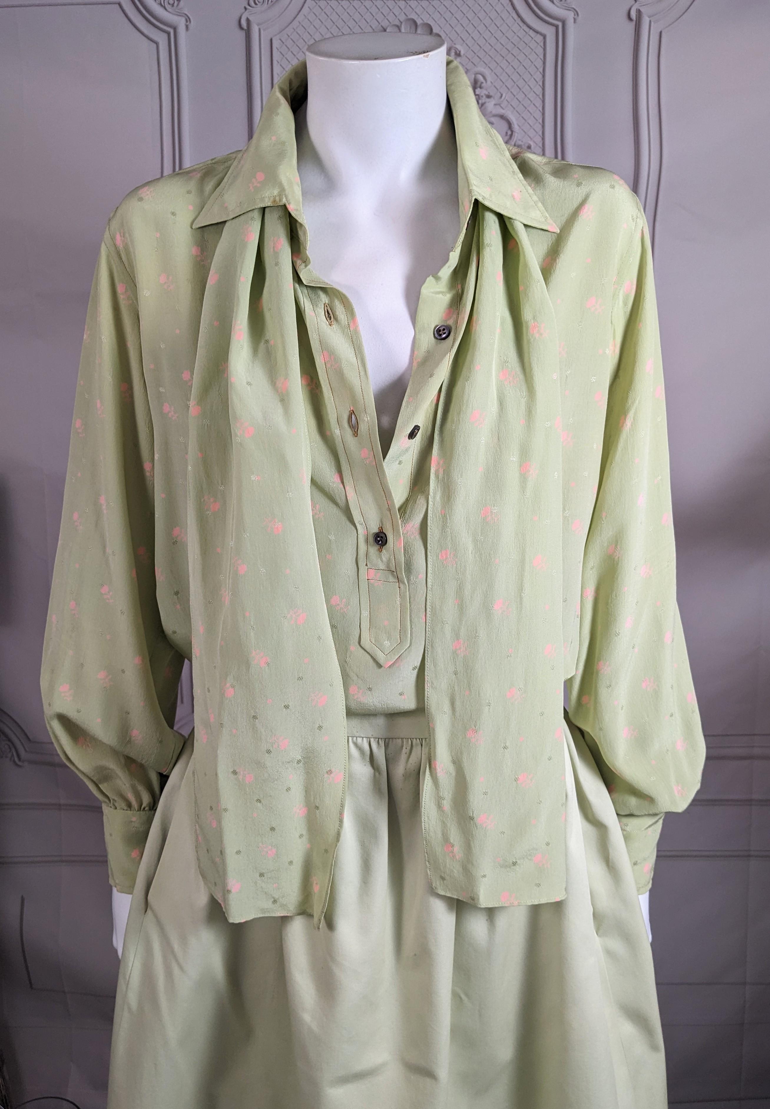 Gray Valentino Celadon 1970's Ensemble For Sale