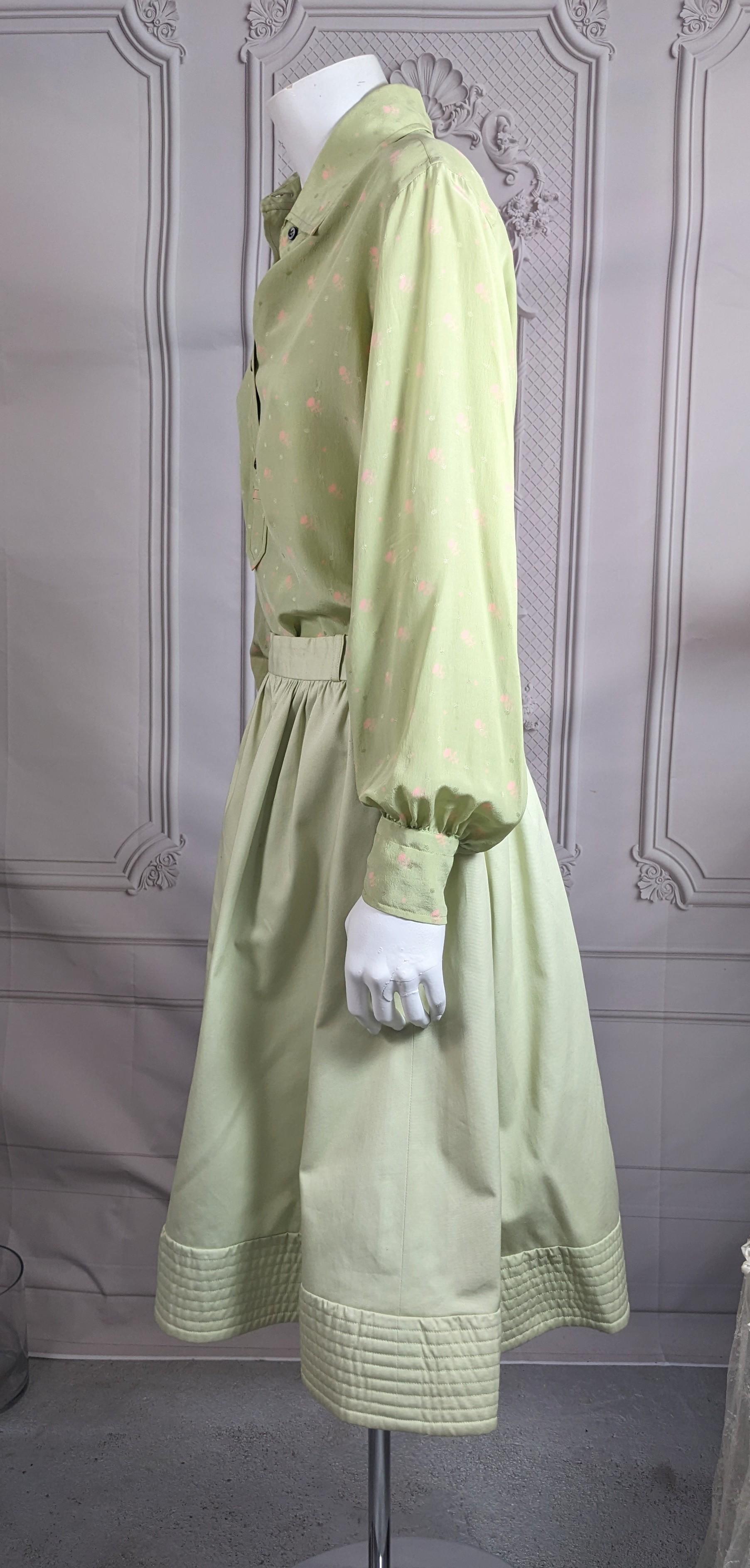 Women's or Men's Valentino Celadon 1970's Ensemble For Sale