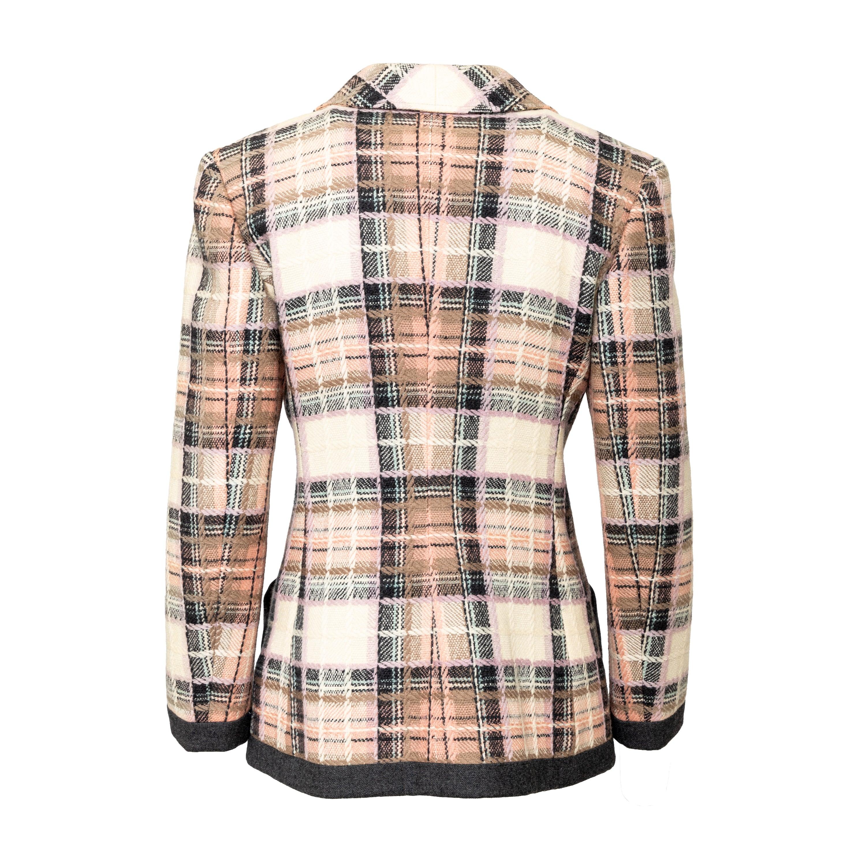 Beige Valentino Checkered Jacket - '90s