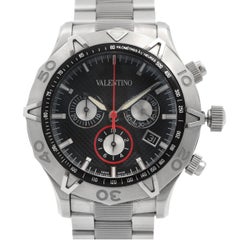 Valentino Chrono Black Dial Steel Quartz Men's Watch V40LCQ9909-S099