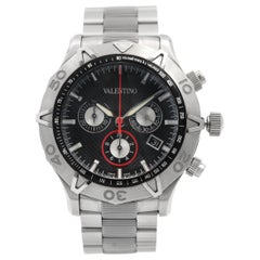 Valentino Chrono Black Dial Steel Quartz Men's Watch V40LCQ9909-S099