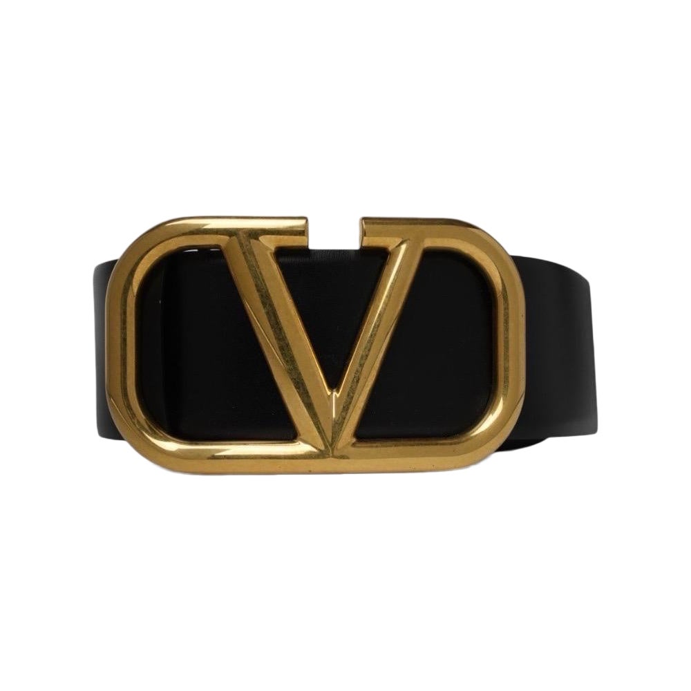 Valentino Cintura V Logo 70 Nera Rossa