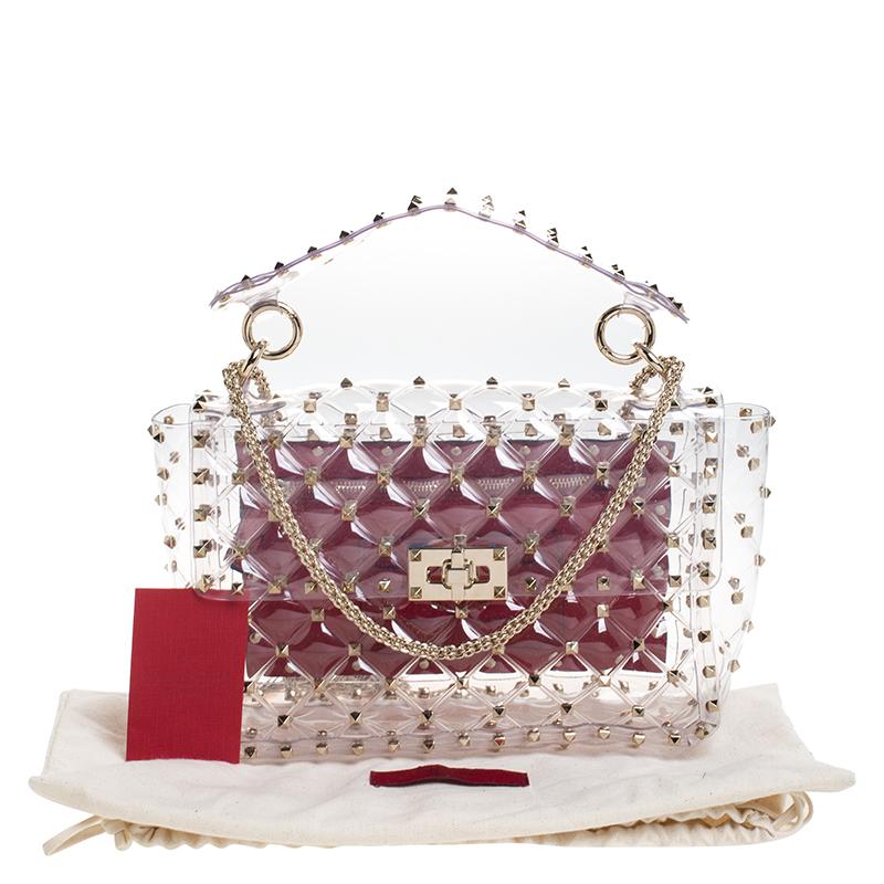 Valentino transparent deals rockstud bag