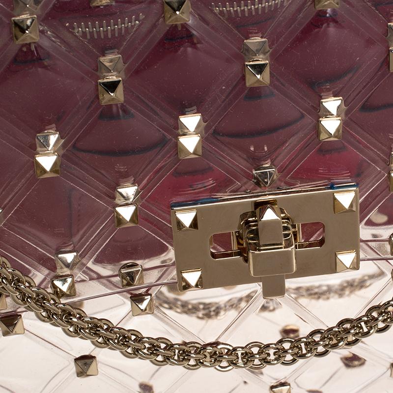 valentino clear rockstud bag