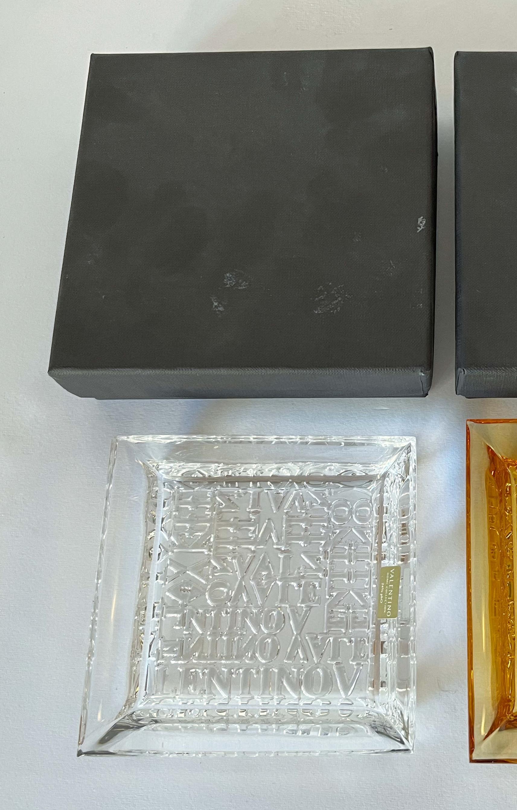 Valentino Clear Vide Poche Wechselgeld Tablett oder Aschenbecher (Italienisch) im Angebot