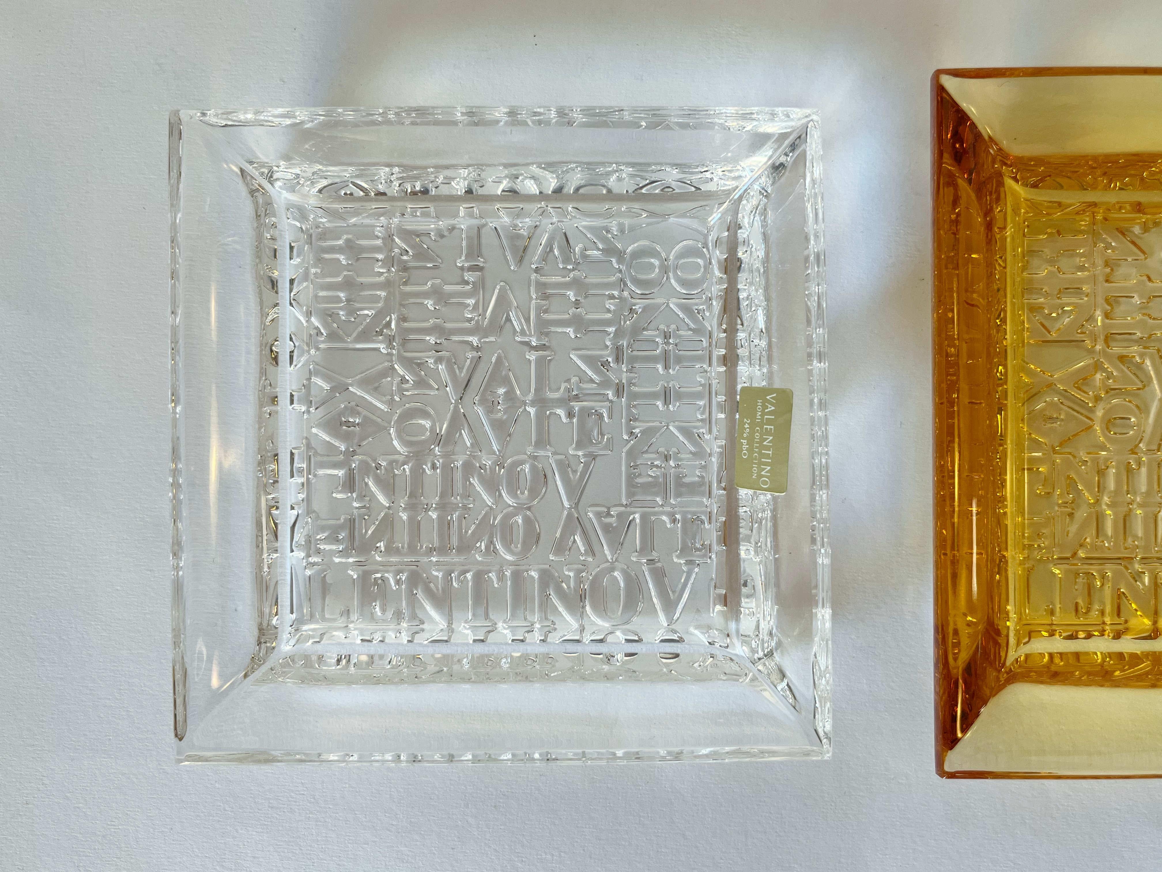 Valentino Clear Vide Poche Wechselgeld Tablett oder Aschenbecher im Zustand „Gut“ im Angebot in Los Angeles, CA