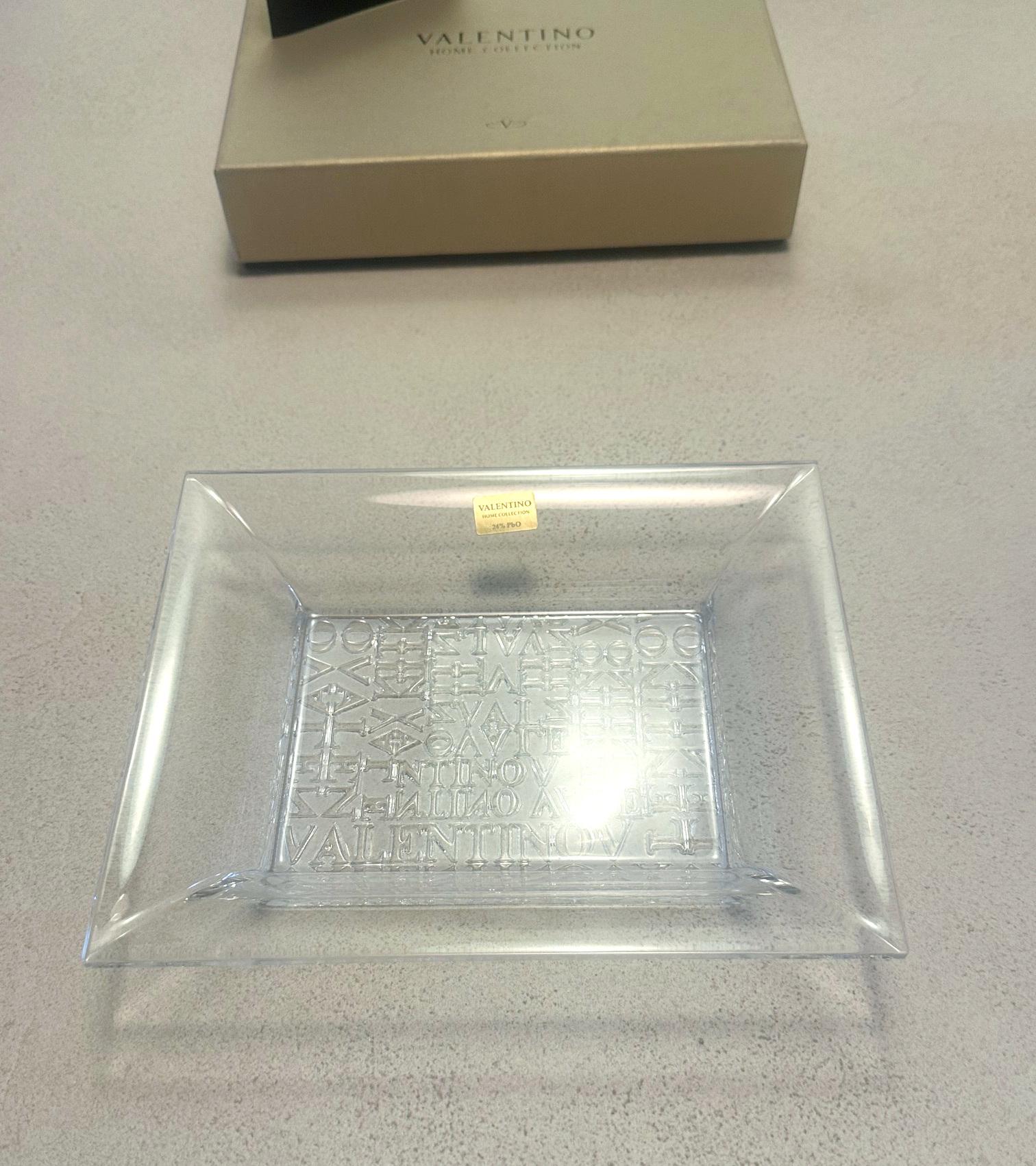 Valentino Clear Vide Poche Change Tray or Ashtray In Good Condition For Sale In Los Angeles, CA