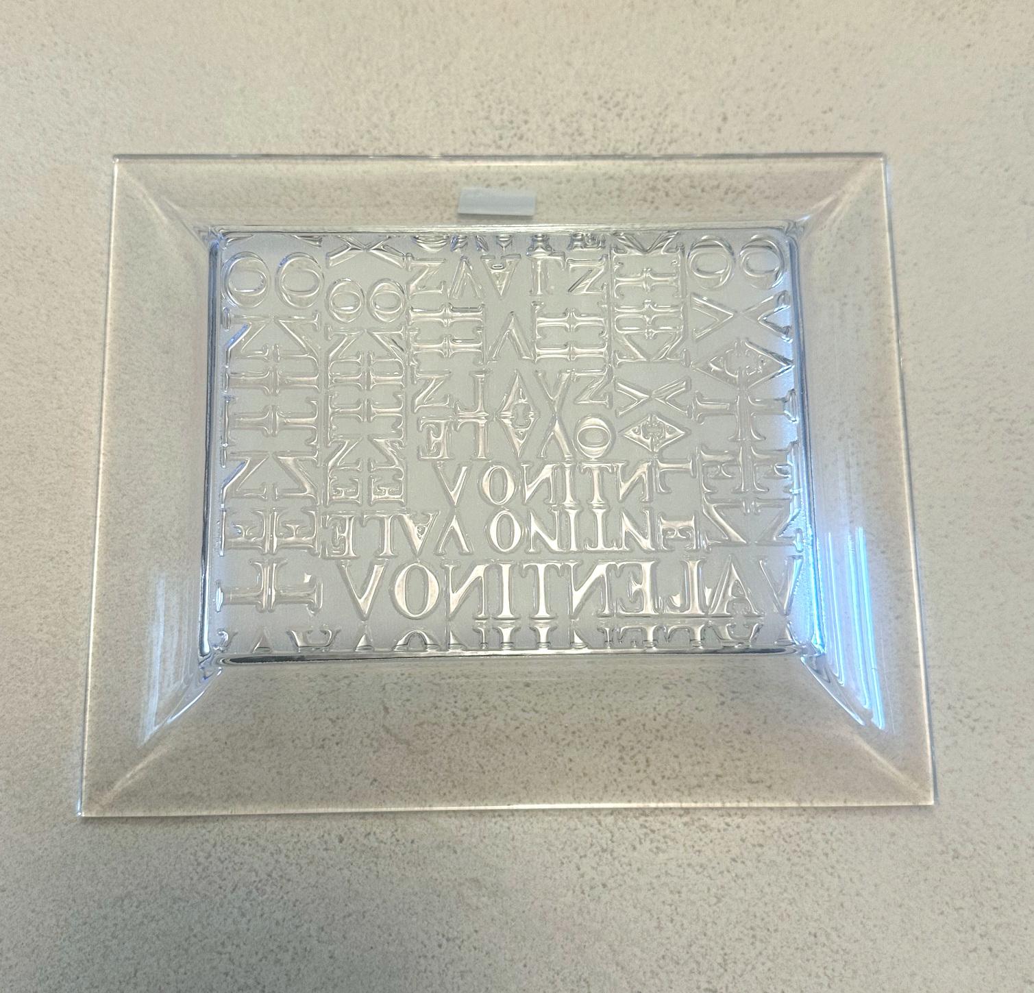 20th Century Valentino Clear Vide Poche Change Tray or Ashtray For Sale