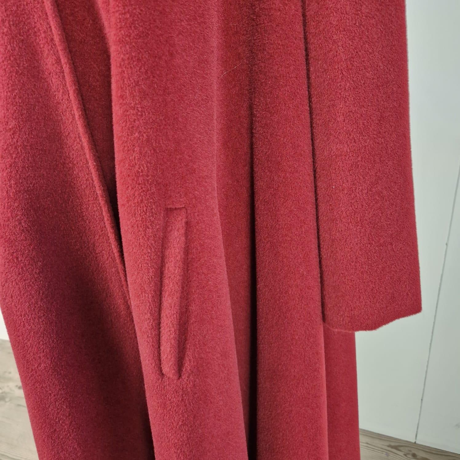 Valentino coat in burgundy wool. 1