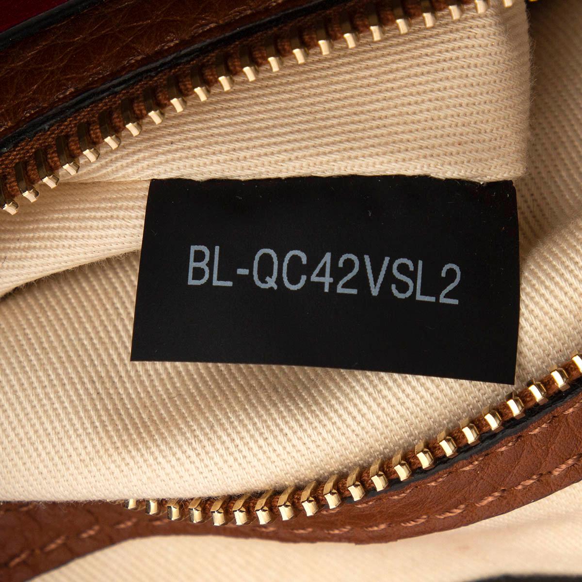 VALENTINO cognac brown leather ROCKSTUD Backpack Bag For Sale 2