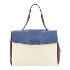 Valentino Colorblock Mime Handbag Leather Large