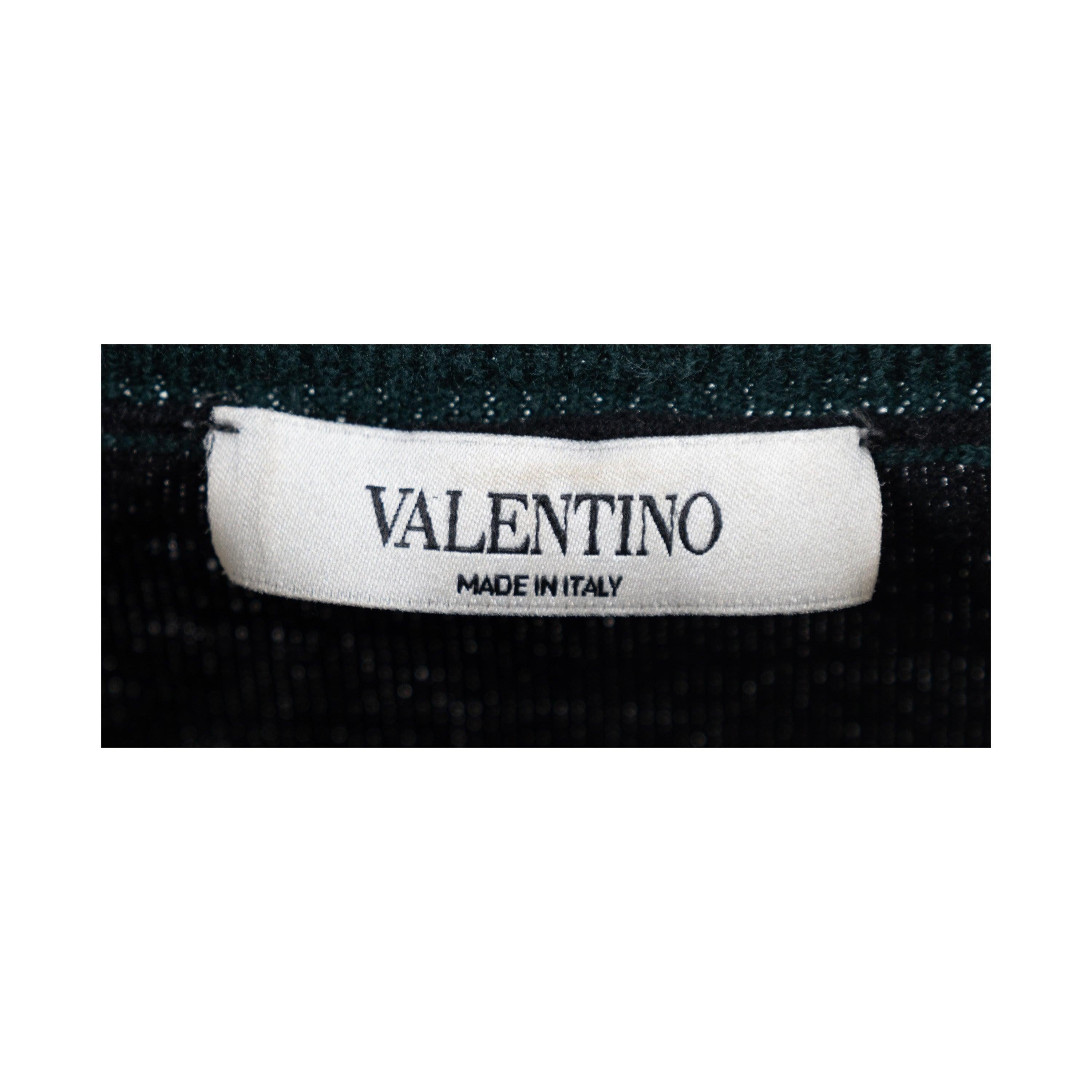 Valentino Farbblock-Pullover - 10er-Jahre (Schwarz) im Angebot