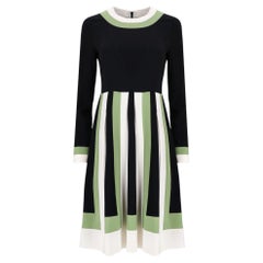Valentino Colour-Block Crepe A-Line Dress