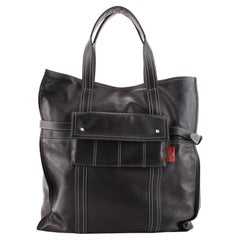 Valentino Contrast Pocket Tote Leather