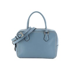 Valentino Convertible Zip Satchel Leather with Micro Rockstuds Small