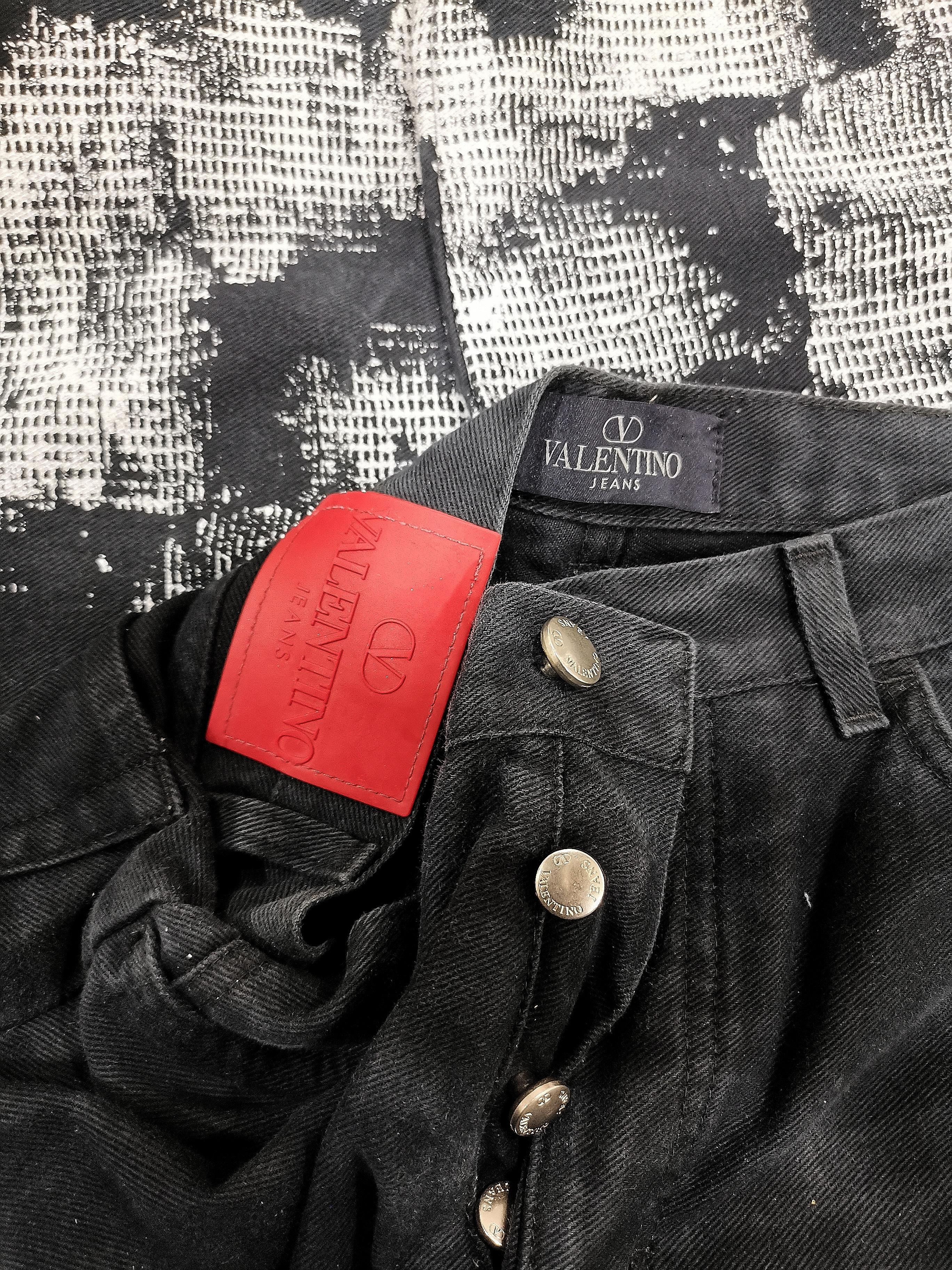 Valentino Baumwoll-Jeans  (Schwarz) im Angebot
