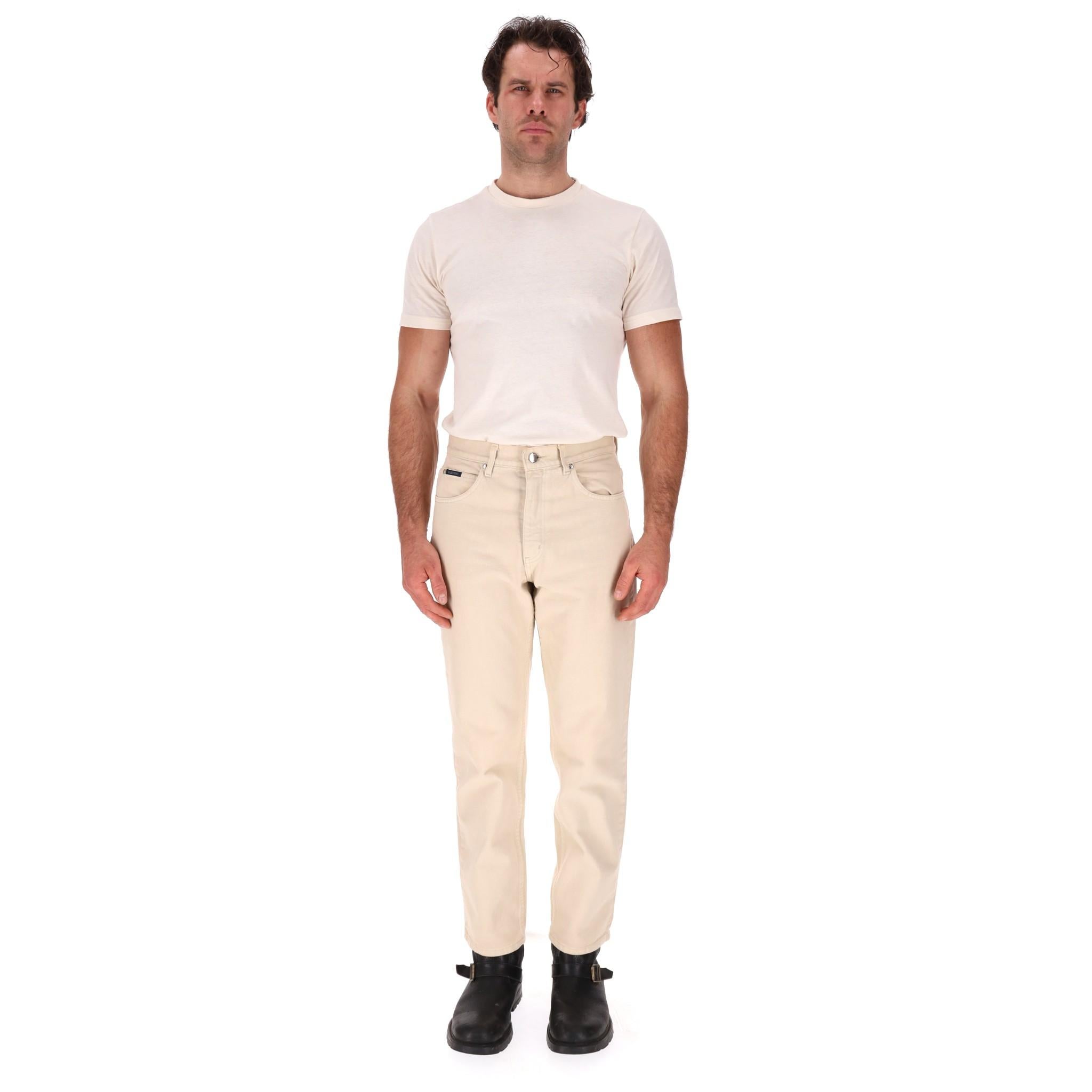 Beige Jeans en coton Valentino en vente