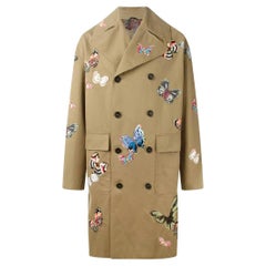 VALENTINO COTTON KHAKI MEN'S TRENCH COAT from CELEBRITY CLOSET It 58 - 4XL