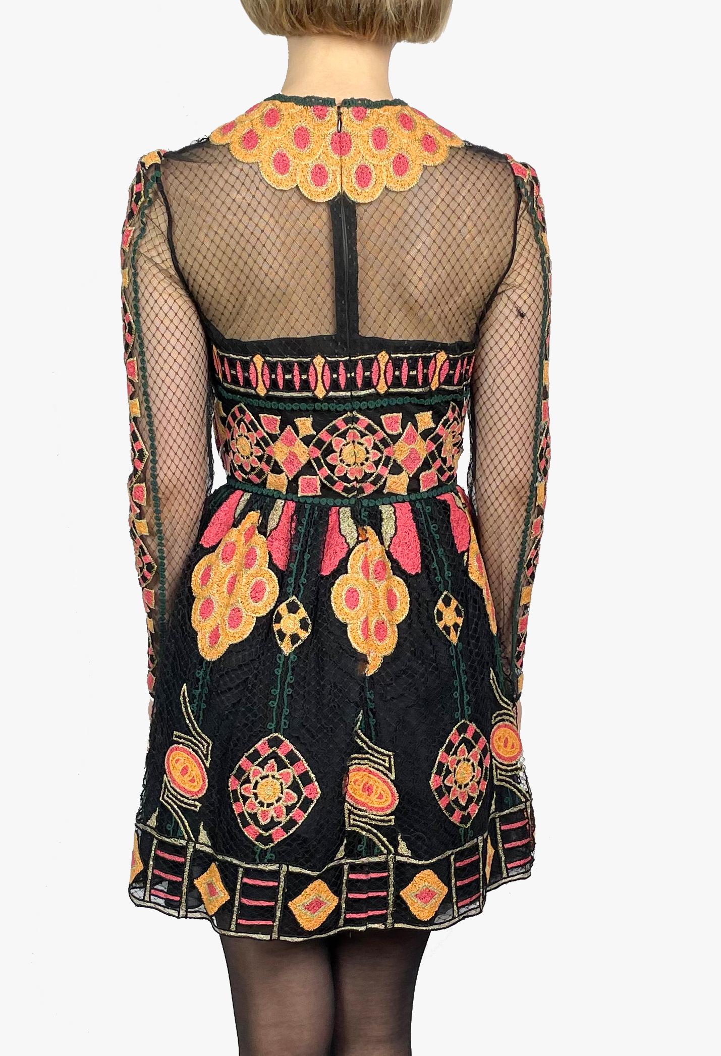 Valentino Couture Mesh Embroidered dress, 2014  For Sale 7