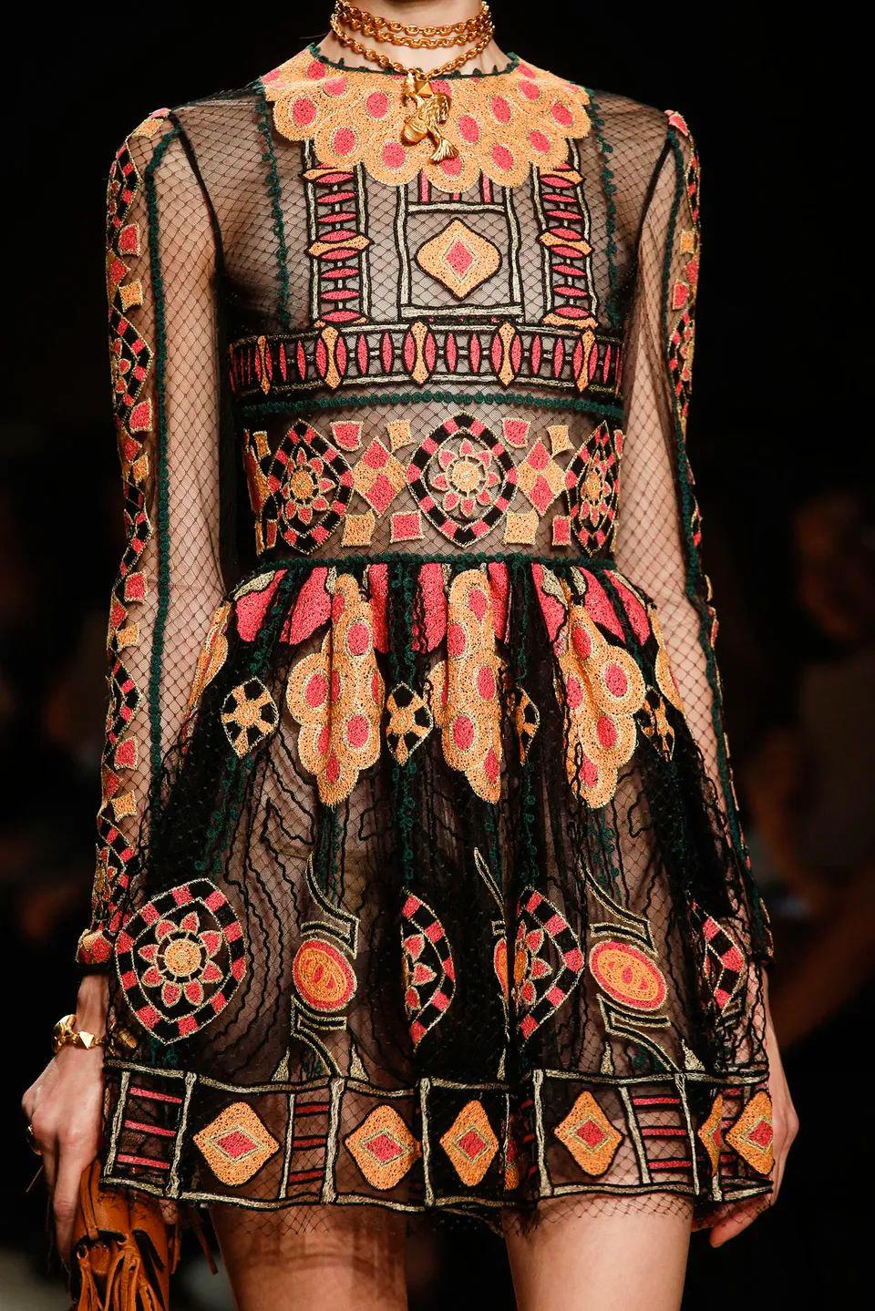 Valentino Couture Mesh Embroidered dress, 2014  For Sale 12