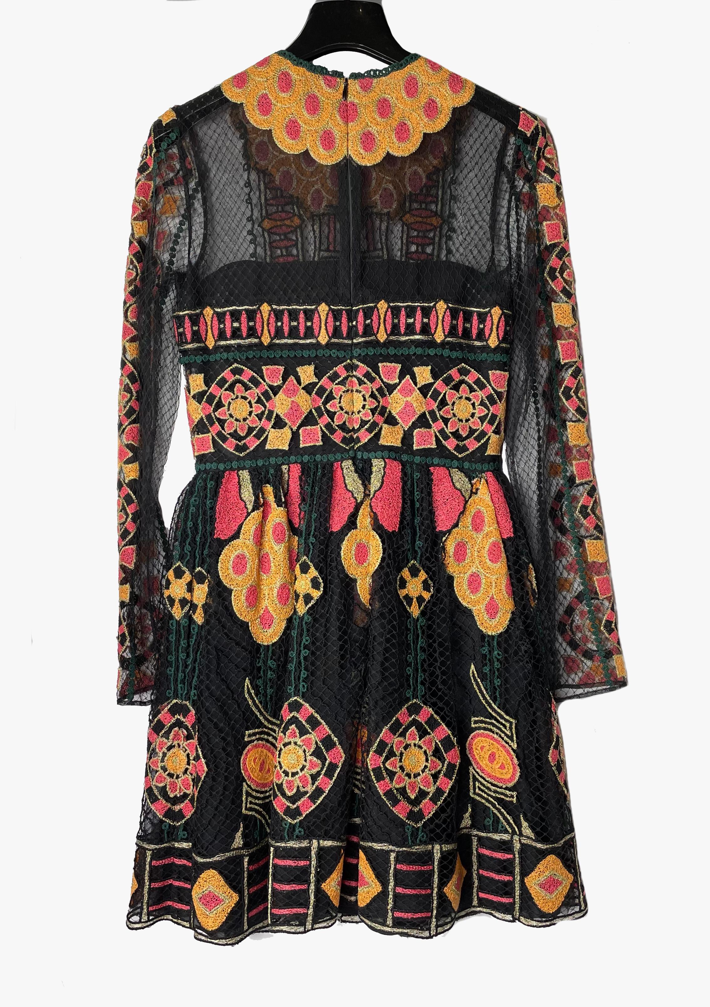 Valentino Couture Mesh Embroidered dress, 2014  For Sale 4