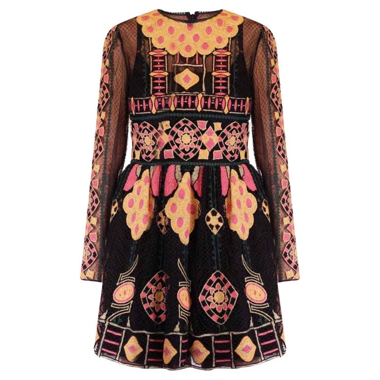 Valentino Couture Mesh Embroidered Dress, 2014