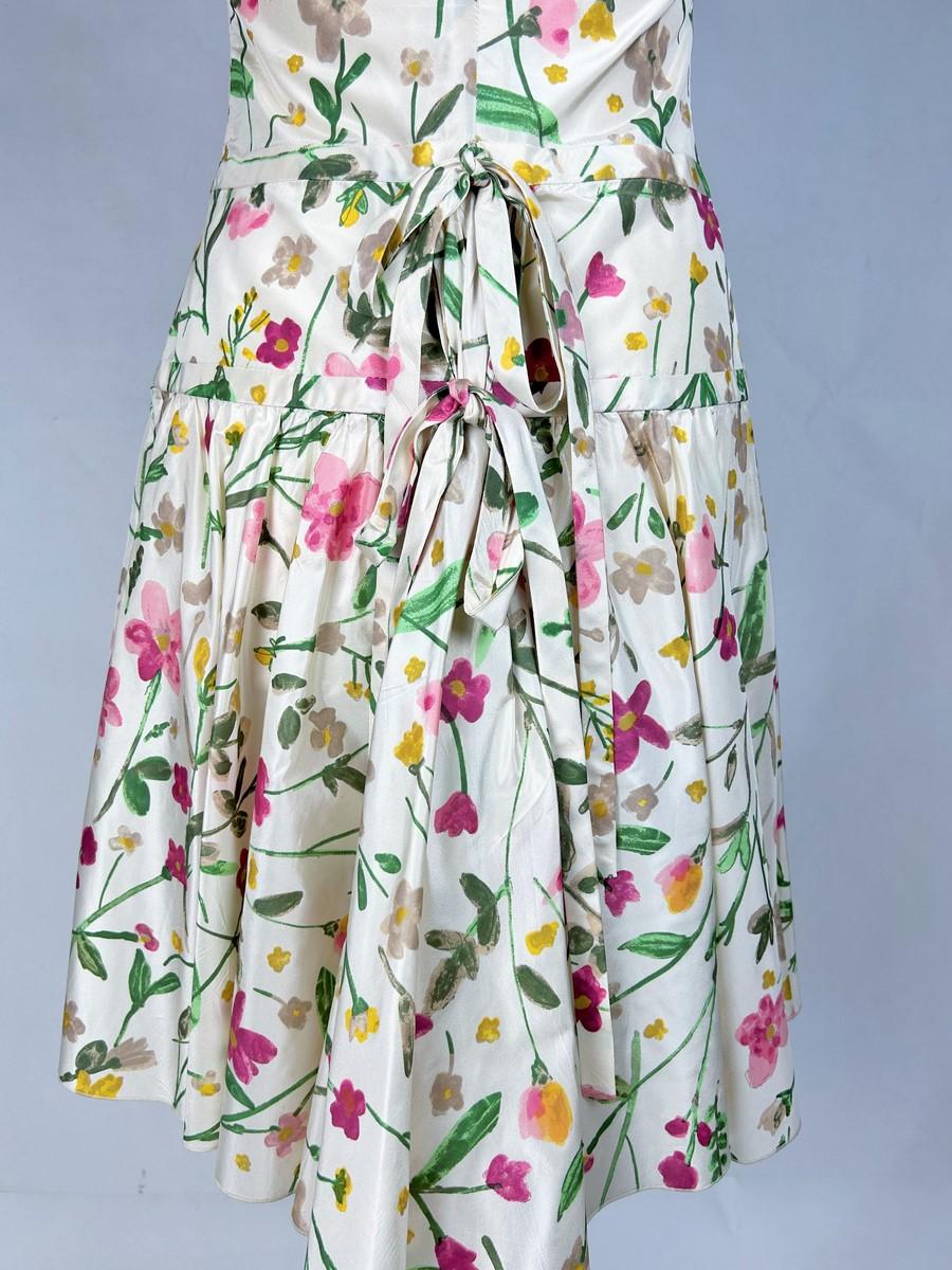 Valentino Couture robe et manteau d'été en taffetas de soie imprimé Circa 2010 en vente 6